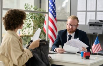 A woman applying for US green card